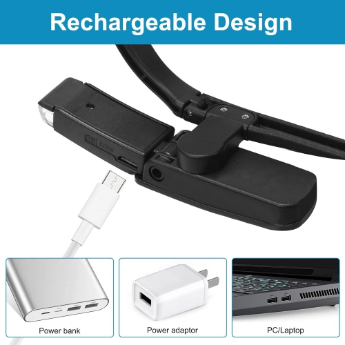 Headband Magnifier Glasses,Rechargeable Head Mount Magnifying Glasses with Light,Hands-Free Loupe for Reading Sewing Repair