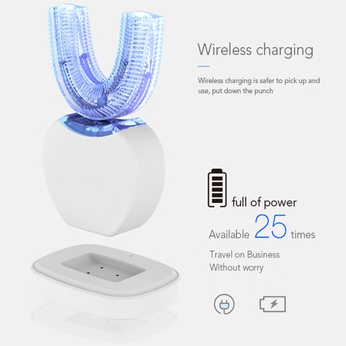 Brosse à dents ultrasonique en forme de U Nettoyant ultrasonique pour dents blanchissant les dents Nettoyant la bouche Brosse à dents électrique