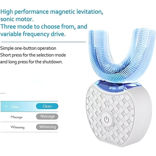 Brosse à dents ultrasonique en forme de U Nettoyant ultrasonique pour dents blanchissant les dents Nettoyant la bouche Brosse à dents électrique