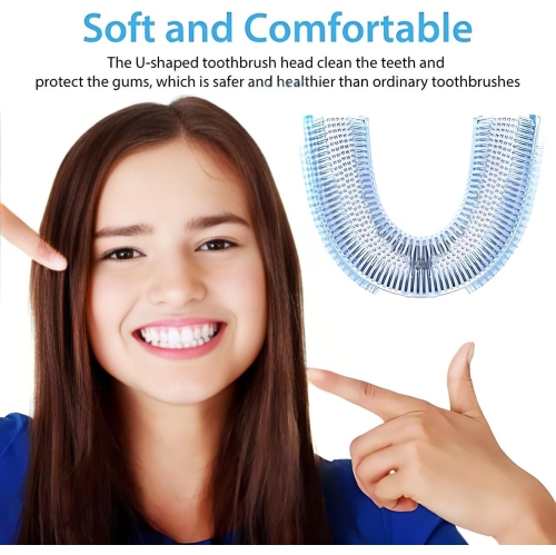 Brosse à dents ultrasonique en forme de U Nettoyant ultrasonique pour dents blanchissant les dents Nettoyant la bouche Brosse à dents électrique
