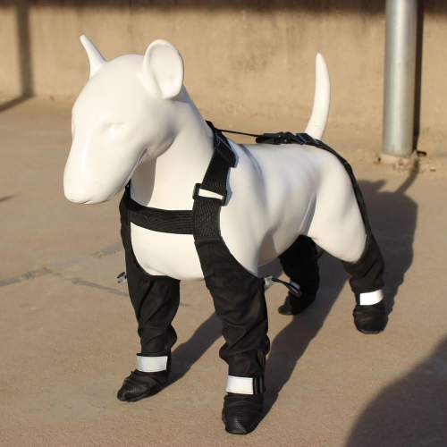 Dog Suspender Boots,Dog Paw Boot Leggings Anti-Slip,Pooch Dog Shoes Waterproof,Adjustable Suspender Boots for Dogs Snow Rain Hiking Paws