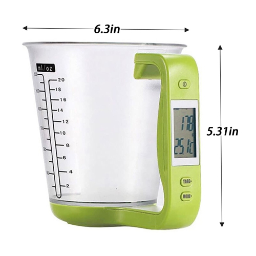 Kitchen Electronic Measuring Cup Scale Household Jug Scales Digital Measuring Liquid Cup Scale-Green
