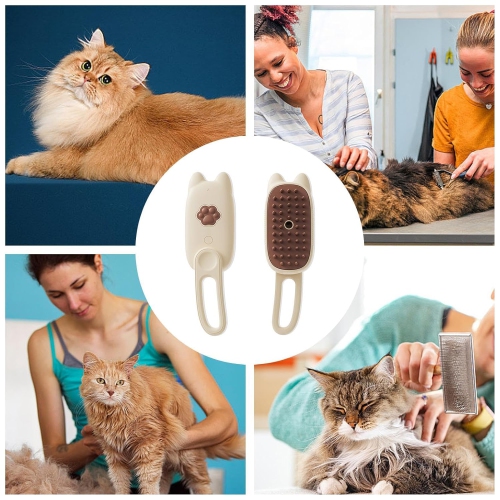 Cat Cleaning Brush Cat Steamer Brush for Massage Pet Hair Cleaner Brush Cat Bath Brush Cat Grooming Comb