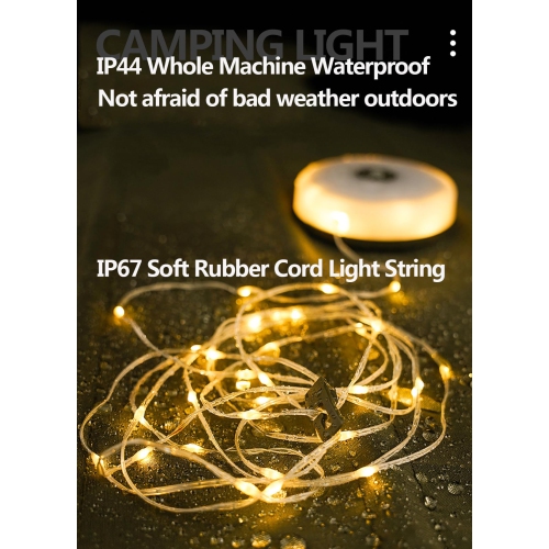 Camping Lights Multifunctional String Lantern with String Light(29.5Ft), LED Camp String Lights Tent Light for Emergency,Outdoor,Hiking