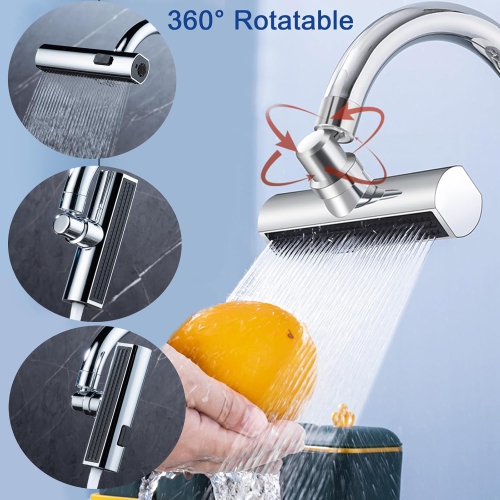 Kitchen Waterfall Faucet Extender Anti-Splash Waterfall Kitchen Faucet Adapter Rotatable Faucet