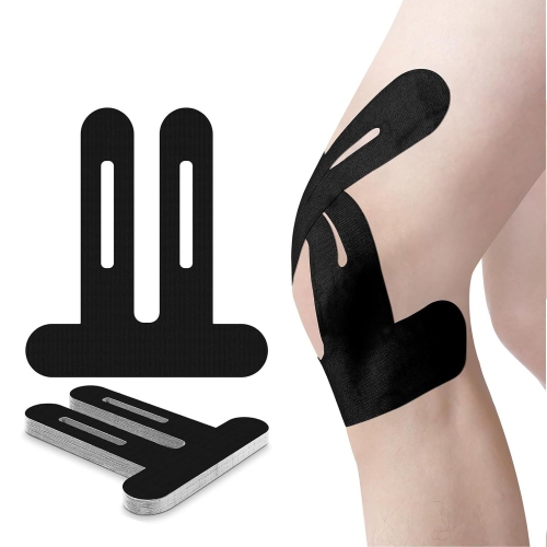 Precut Kinesiology Tape for Knees, 15PCS Waterproof & Elastic Knee Tape for Knee Pain Relief