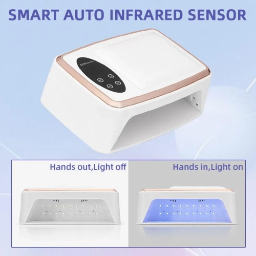 90LEDS UV LED Lamp For Nail Manicure 380W Professional Gel Polish Drying Lamps With Hand Pillow Wear High-power Nail Dryer