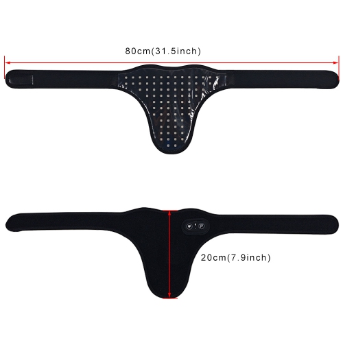Ceinture chauffante Red Light Therapy, utilisée pour soulager les douleurs abdominales et de taille, adaptée aux hommes et aux femmes