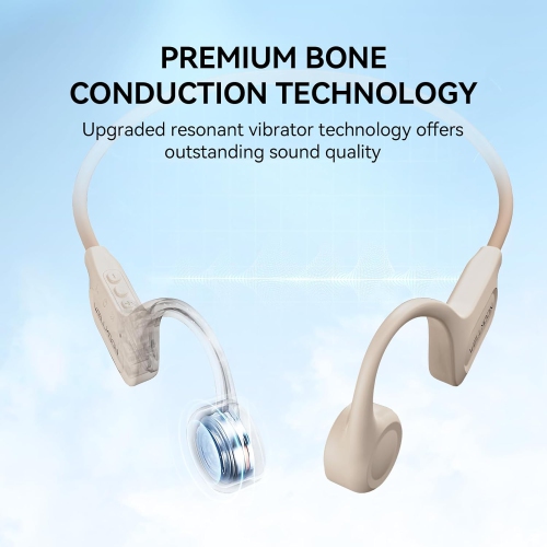 Bone conduction earphones, open-ear headphones, wireless Bluetooth 5.3, 8 hours, premium sound quality, HD calls, built-in microphone, waterproof,