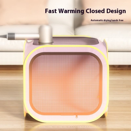 Portable foldable cat drying room pet drying box cat and dog bath blow dry artifact dryer blow hair without flying hair dryer bag home blow, purple