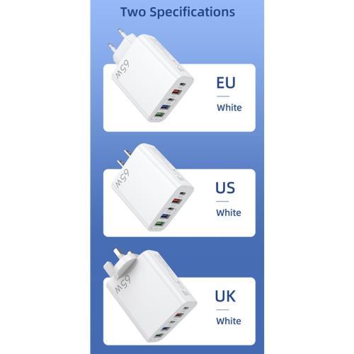 Multi-port 2C 3U plug suitable for European and American standard multi-port charger fast charging head 3USB+2C five-port charging head suitable for