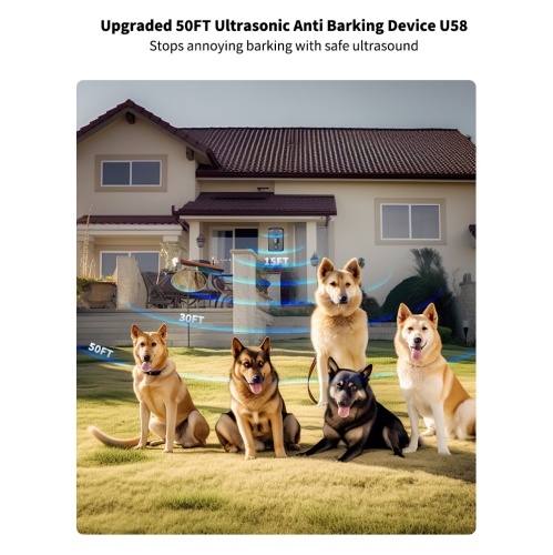 Ultrasonic dog repeller, 3 modes automatic dog barking control device, rechargeable ultrasonic barking box, dog barking deterrent device, effective