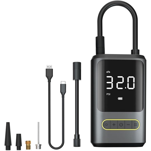 150PSI ultra-fast inflation｜4 modes intelligent switching｜Dual LED emergency lights｜Digital tire pressure display and automatic stop｜Long-lasting