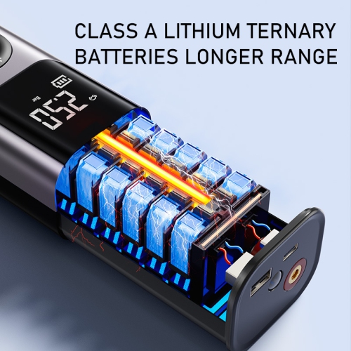 Car fast charging air pump | Mobile power + LED light | 4 mode presets | Digital display | High speed and high pressure inflation | Universal for
