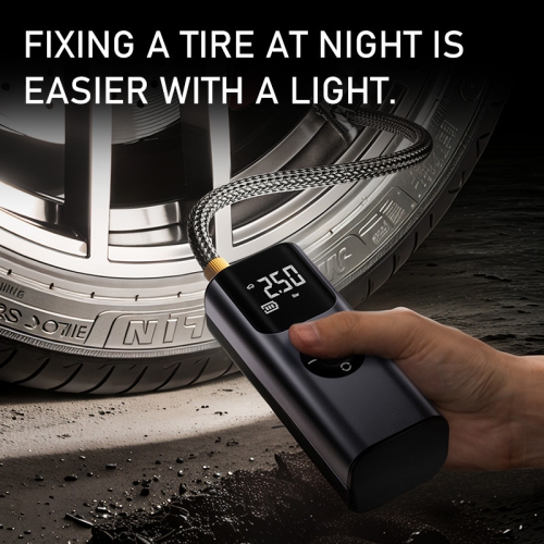 Car fast charging air pump | Mobile power + LED light | 4 mode presets | Digital display | High speed and high pressure inflation | Universal for