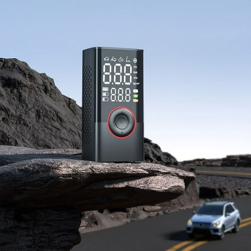 [Wireless and portable] 80W turbo fast charging car air pump | 150PSI high pressure/intelligent dual digital tire pressure display/mobile power