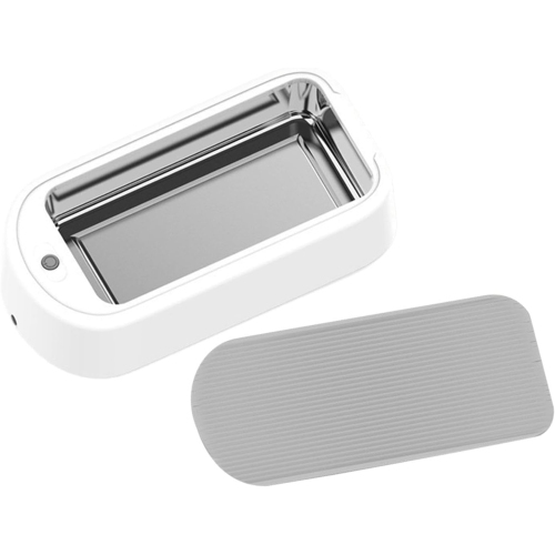 Household fully automatic glasses cleaning ultrasonic glasses cleaning machine jewelry dentures portable cleaning machine - gray