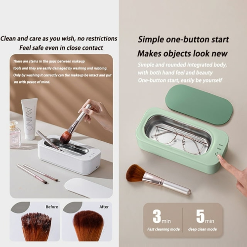 Ultrasonic Cleaning Machine Household Portable Glasses Jewelry Cleaning Machine Makeup Brush Electric Mini Cleaning Machine