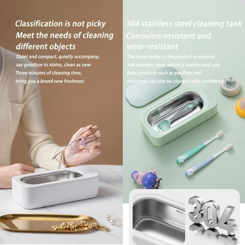 Ultrasonic Cleaning Machine Household Portable Glasses Jewelry Cleaning Machine Makeup Brush Electric Mini Cleaning Machine