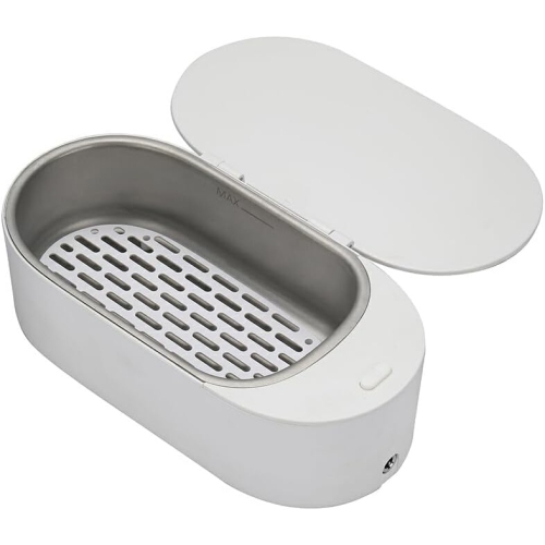 Home ultrasonic cleaning machine new small jewelry glasses cleaner mini denture cleaner - white