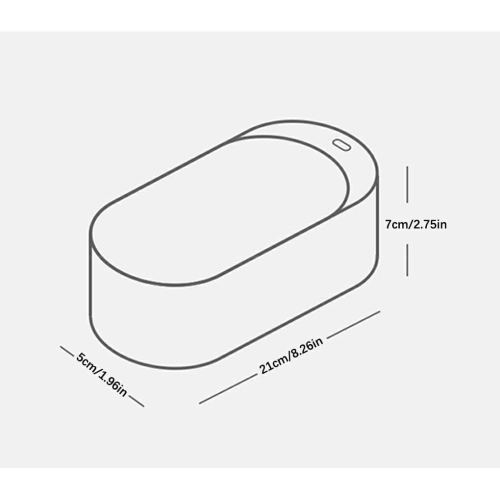 Home ultrasonic cleaning machine new small jewelry glasses cleaner mini denture cleaner - white