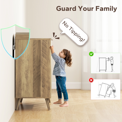 HOMCOM – Armoire de buffet cannelée avec rangement, armoire basse de cuisine moderne de 30&nbsp;po avec 2 portes, tablette réglable et pattes en