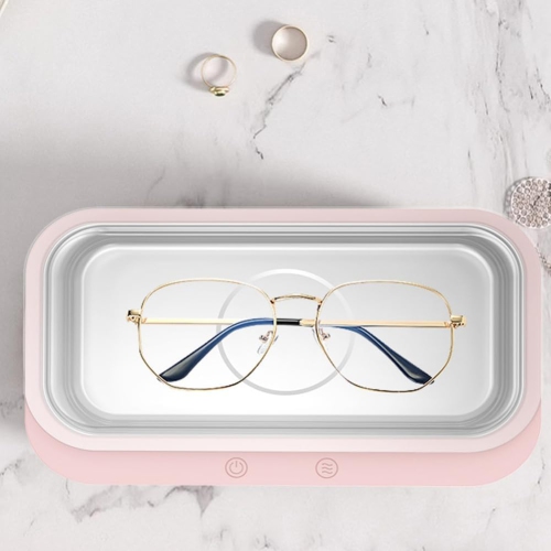 Nettoyeur ultrasonique Office Contact Nettoyeur de lentille pour le calibrage de bijoux Nettoyeur ultrasonique - Rose