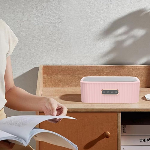 Nettoyeur ultrasonique Office Contact Nettoyeur de lentille pour le calibrage de bijoux Nettoyeur ultrasonique - Rose