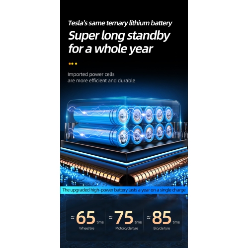 12V Wireless Portable Air Pump with LCD Screen - Multi-Function Car/Bicycle Tire Inflator, Supports 150PSI, 4 Preset Modes, LED Emergency Light