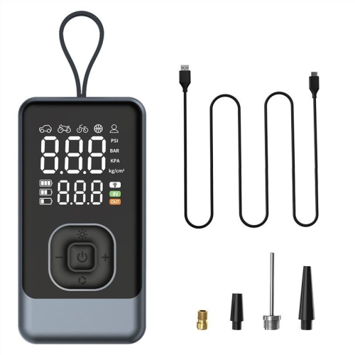 [4000mAh turbo fast charging] Intelligent digital display car air pump | 150PSI high pressure/4 mode switching/LED lighting/mobile power supply