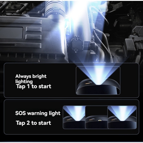 【Dual Pump Silent】Portable Air Pump - Digital LCD Touch Screen | 5 Modes | 60dB Low Noise | LED Lighting | Universal for Cars/Bicycles/Balls