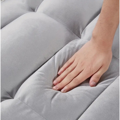 Canapé-lit convertible moderne 3-en-1 BoldDeco avec lit escamotable réglable pour les petits espaces, compartiments de rangement intégrés pour le