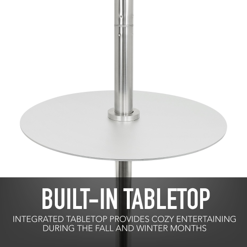 Permasteel -- Radiateur de patio infrarouge 1500&nbsp;W - Acier inoxydable avec table