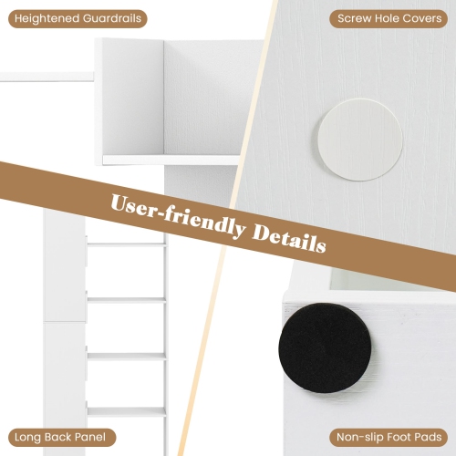 Costway 1/2 PCS 6-tier Bookshelf Tall Display Shelf with 11 Open Shelves 2 Anti-tipping Kits Black/Natural/White/Brown