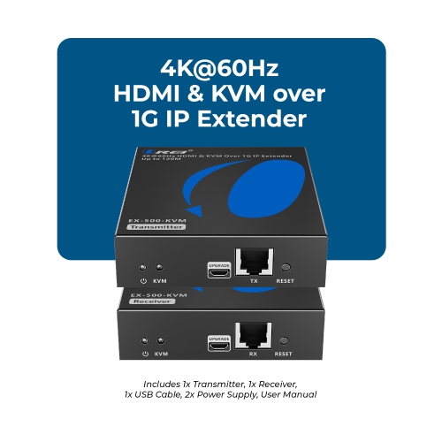 OREI – Prolongateur HDMI™ 4K - 500&nbsp;pi (Cat6) (EX-500-KVM)