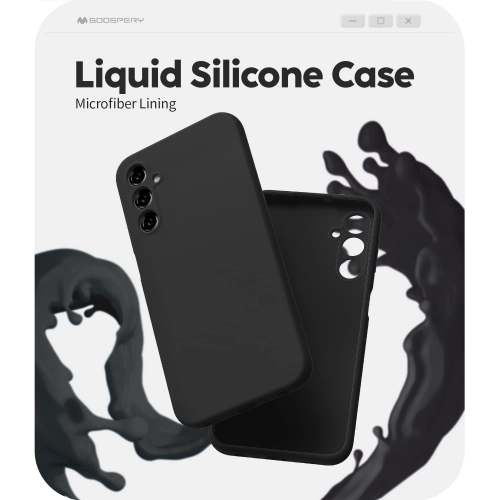 TopSave Goospery Liquid Silicone Gel Rubber Full Body Protection Cover Case For Samsung Galaxy A36 6.7", Black