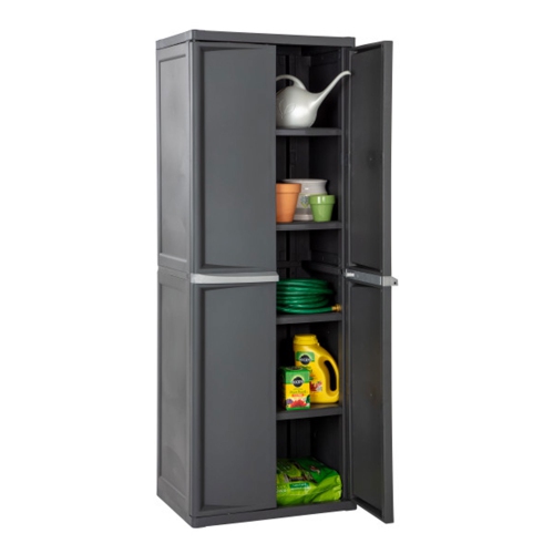 Sterilite Storage Cabinet, Garage, Pantry, & Kitchen Organizer, 4 Shelves, Gray