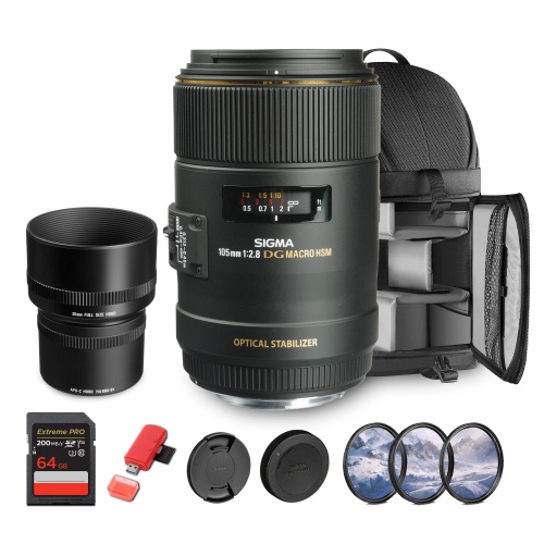 SIGMA  105 2.8 Macro Canon Ef Bundle