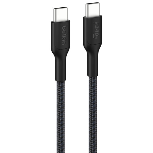 Câble tissé USB-C de 3 m BoostCharge Pro de Belkin - Noir