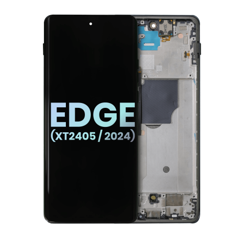 ESOURCE PARTS  Replacement Oled Assembly With Frame Compatible for Motorola Edge (Xt2405 / 2024) (Genuine Oem) (Black)