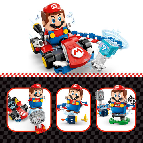 LEGO Super Mario: Mario Kart - Interactive LEGO Mario & Standard Kart - 278 Pieces (72043)