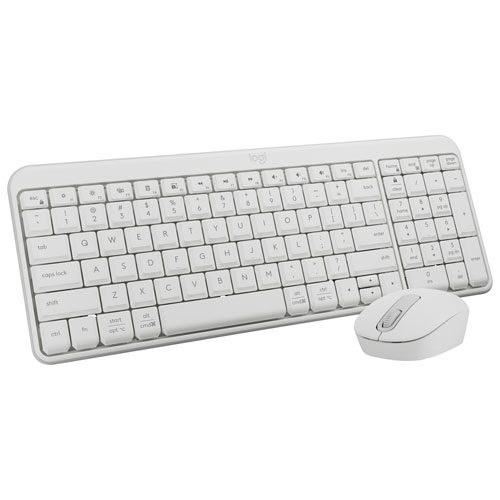 Logitech MK250 Wireless Keyboard & Mouse Combo - White - English