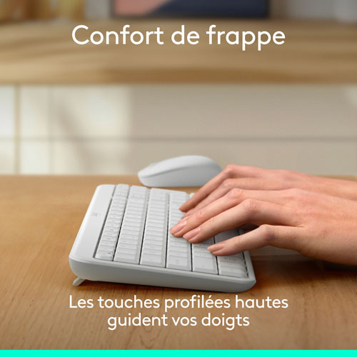 Logitech MK250 Wireless Keyboard & Mouse Combo - White - English
