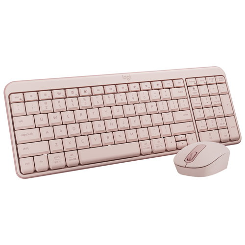Logitech MK250 Wireless Keyboard & Mouse Combo - Rose - English
