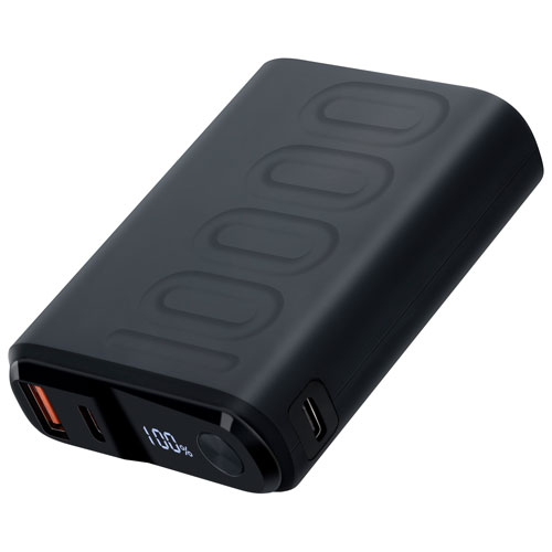 Kopplen Palm-Sized 10000 mAh Dual USB-C/USB-A Power Bank - Black