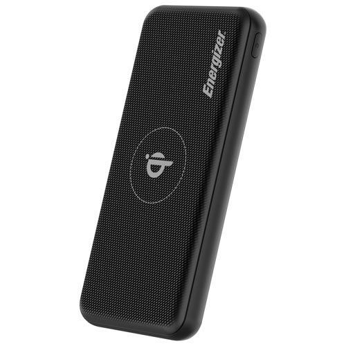 Chargeur portable sans fil Qi USB-C/USB-A de 10 000 mAh Ultimate d'Energizer - Noir