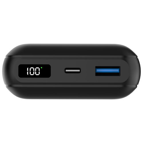 Chargeur portable sans fil Qi USB-C/USB-A de 20 000 mAh d'Energizer - Noir