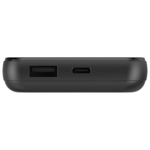 Energizer 5000 mAh USB-C/USB-A Magnetic Qi Wireless Power Bank - Black