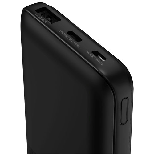 Chargeur portable USB-C/USB-A de 10 000 mAh d'Energizer - Noir
