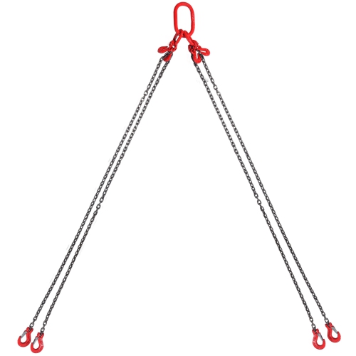 VEVOR 1/4 inch x 5 ft Chain Sling, Lifting Chains with Hooks, G80 Engine Chain Hoist Lifts, 6600 lbs/3 Ton Lifting Sling Chains for Engine Hoist,